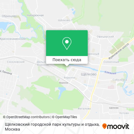 Карта Щёлковский городской парк культуры и отдыха