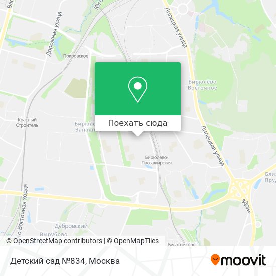 Карта Детский сад №834