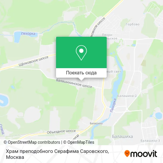 Карта Храм преподобного Серафима Саровского