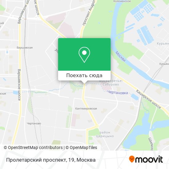 Карта Пролетарский проспект, 19