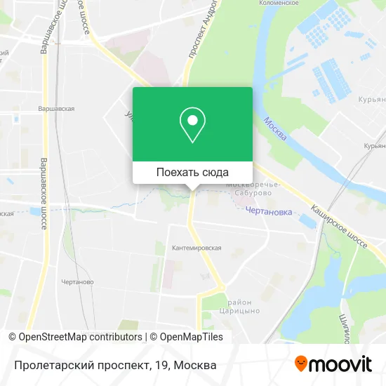 Карта Пролетарский проспект, 19