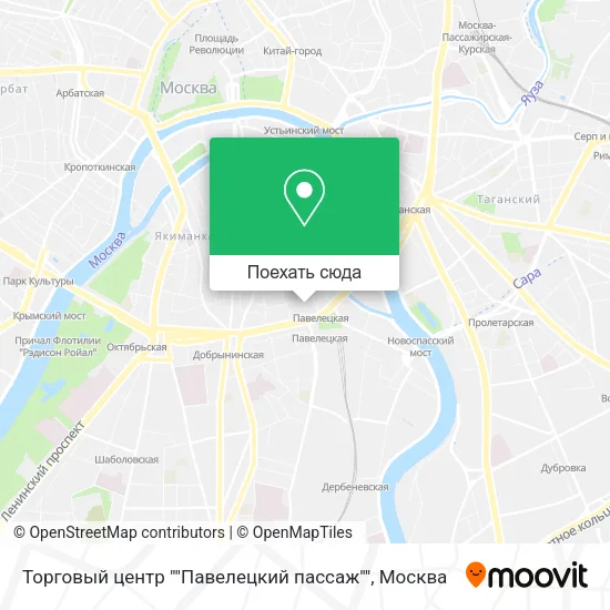 Карта Торговый центр ""Павелецкий пассаж""