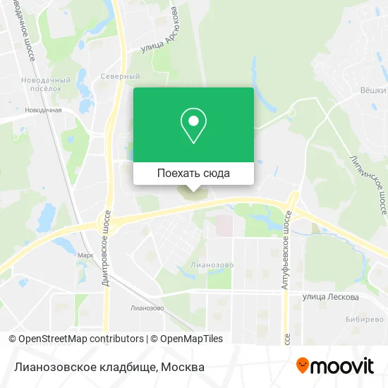 Карта Лианозовское кладбище