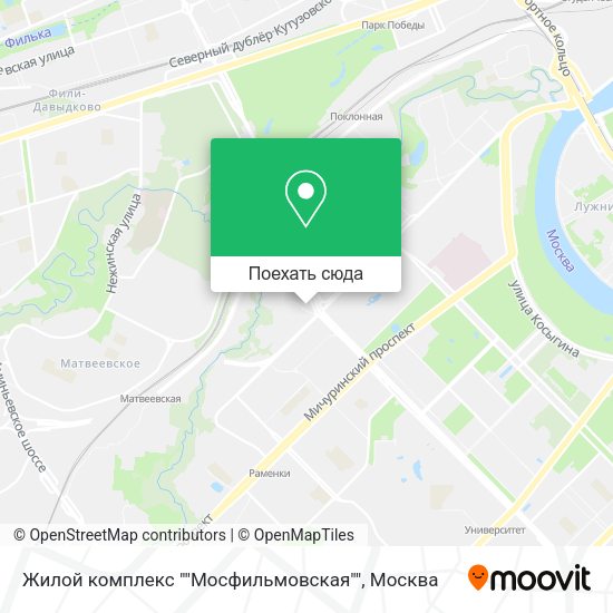 Карта Жилой комплекс ""Мосфильмовская""