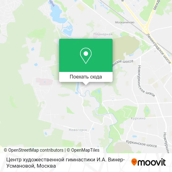 Карта Центр художественной гимнастики И.А. Винер-Усмановой
