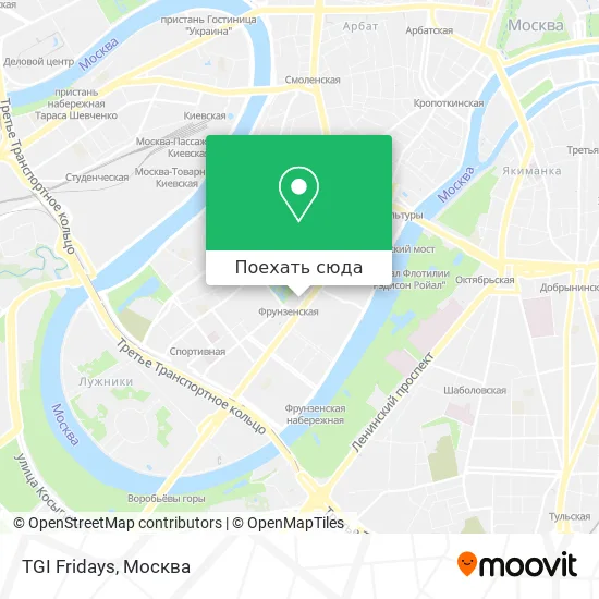 Карта TGI Fridays