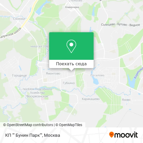 Карта КП "" Бунин Парк""