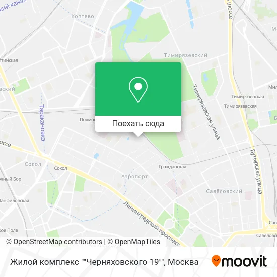 Карта Жилой комплекс ""Черняховского 19""