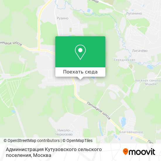 Карта Администрация Кутузовского сельского поселения