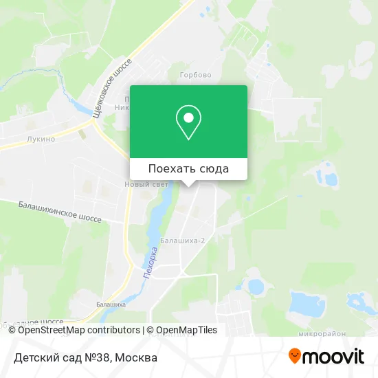 Карта Детский сад №38