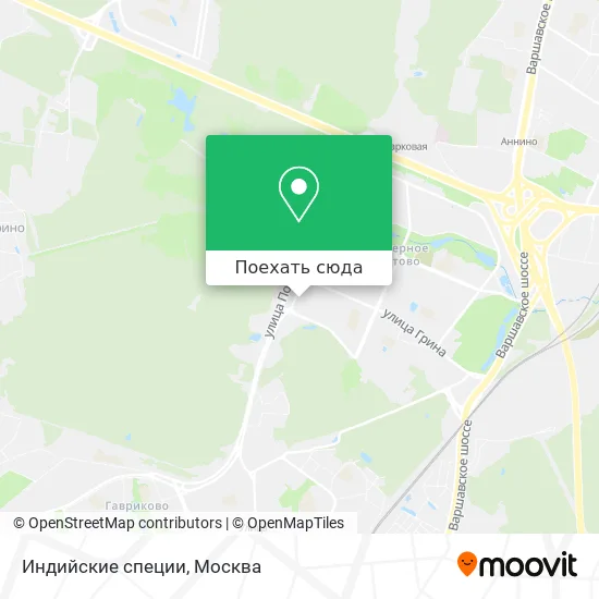 Карта Индийские специи