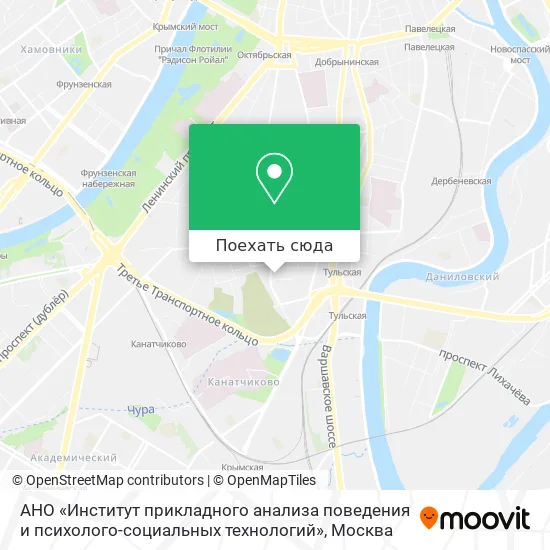 Карта АНО «Институт прикладного анализа поведения и психолого-социальных технологий»