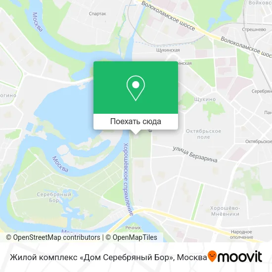 Карта Жилой комплекс «Дом Серебряный Бор»