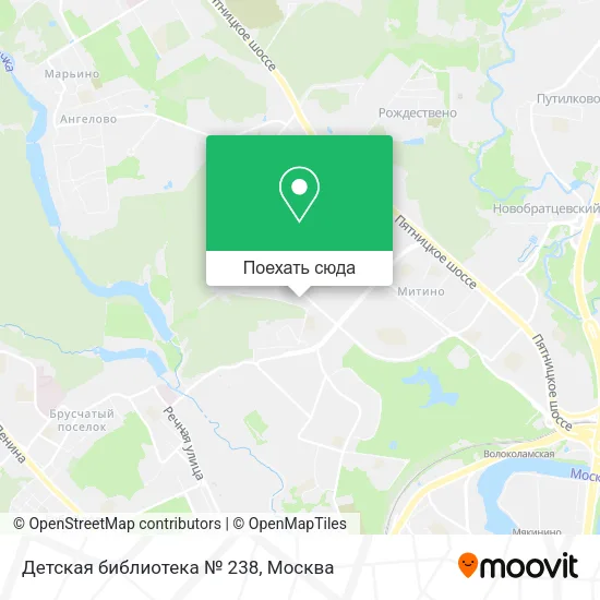 Карта Детская библиотека № 238