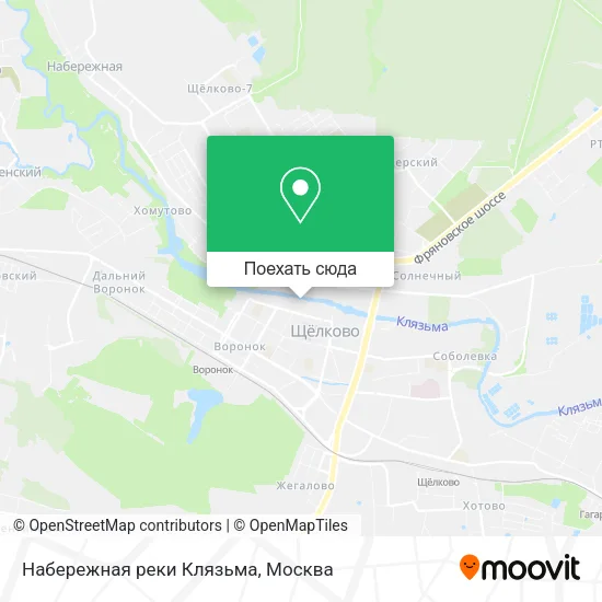 Карта Набережная реки Клязьма