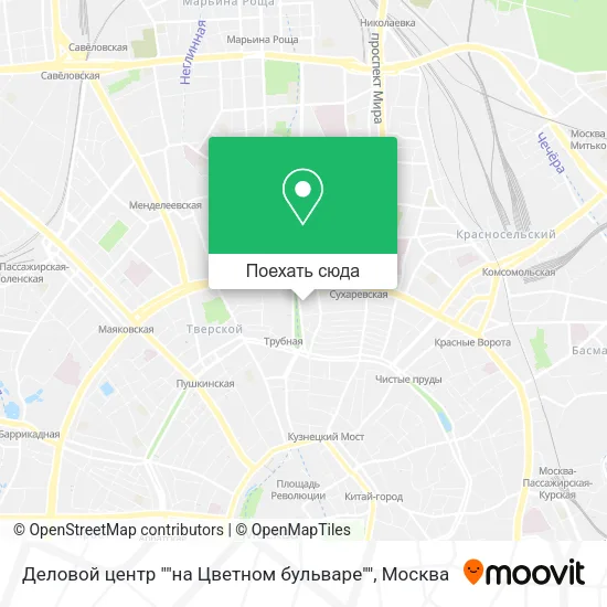 Карта Деловой центр ""на Цветном бульваре""
