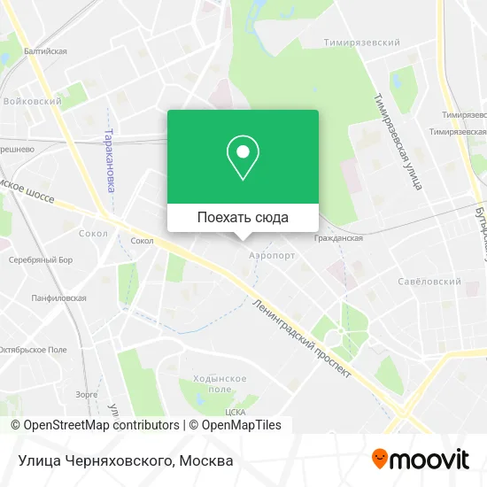 Карта Улица Черняховского