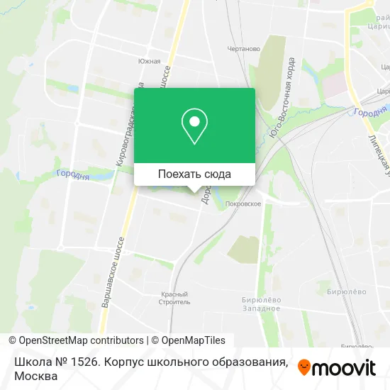Карта Школа № 1526. Корпус школьного образования