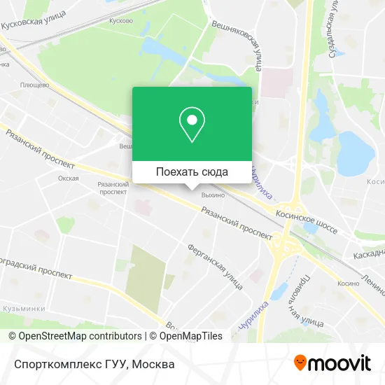 Карта Спорткомплекс ГУУ