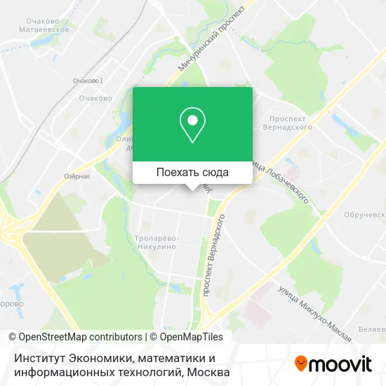 Карта Институт Экономики, математики и информационных технологий
