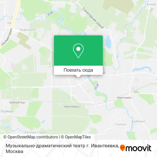 Карта Музыкально-драматический театр г. Ивантеевка