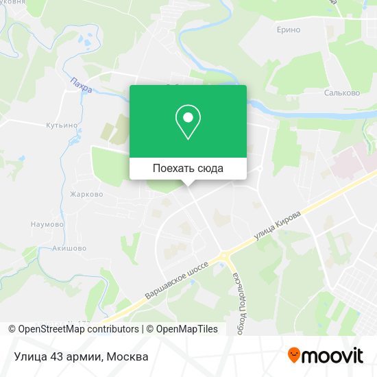 Карта Улица 43 армии