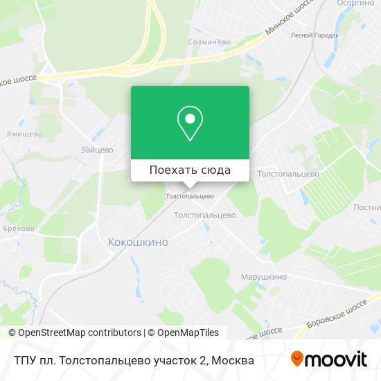 Карта ТПУ пл. Толстопальцево участок 2