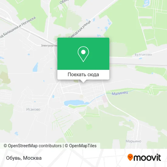 Карта Обувь