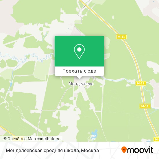 Карта Менделеевская средняя школа