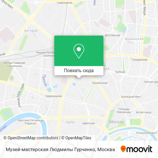 Карта Музей-мастерская Людмилы Гурченко