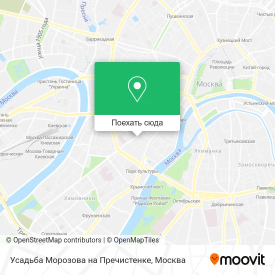 Карта Усадьба Морозова на Пречистенке