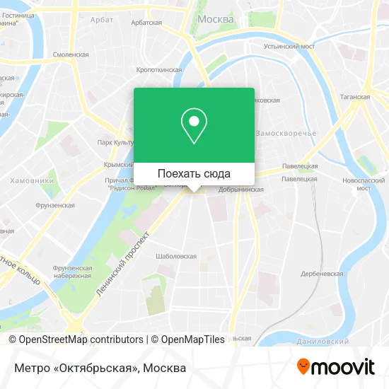 Карта Метро «Октябрьская»