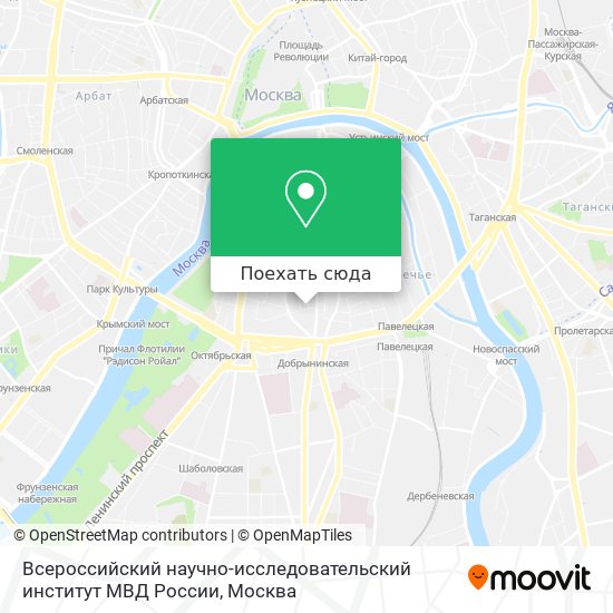 Карта Всероссийский научно-исследовательский институт МВД России