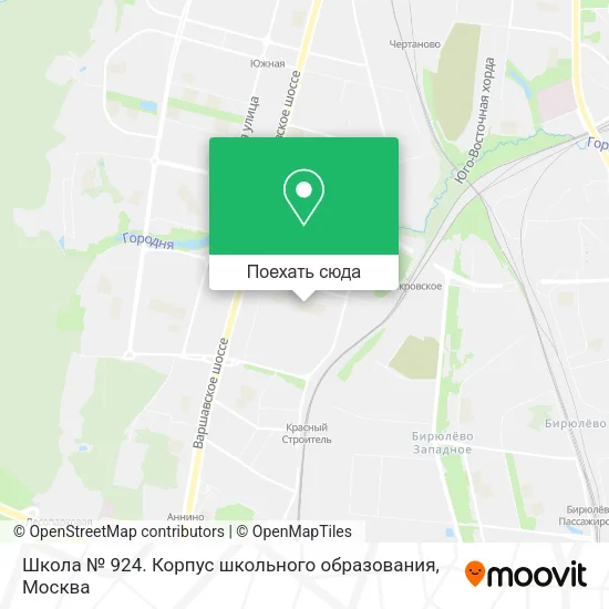 Карта Школа № 924. Корпус школьного образования