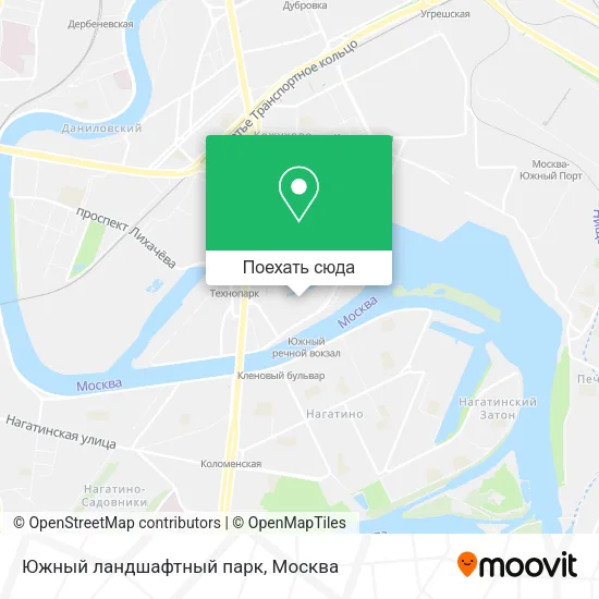Карта Южный ландшафтный парк