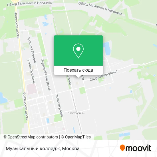 Карта Музыкальный колледж