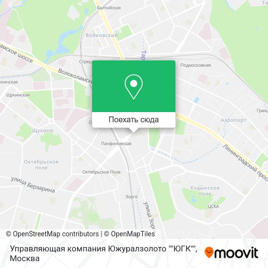 Карта Управляющая компания Южуралзолото ""ЮГК""