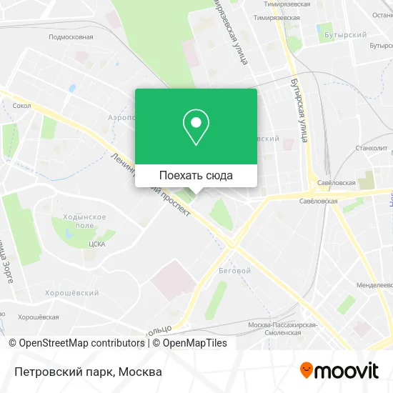 Карта Петровский парк