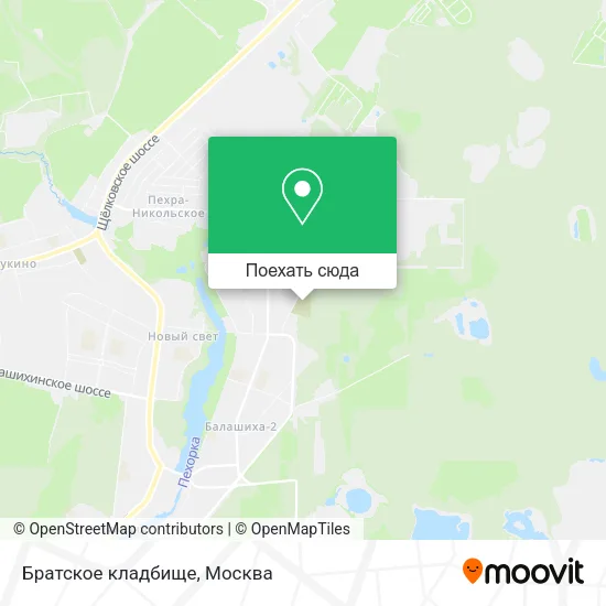 Карта Братское кладбище