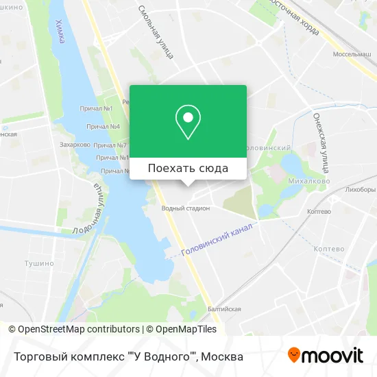 Карта Торговый комплекс ""У Водного""