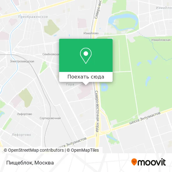 Карта Пищеблок