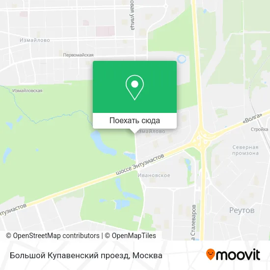 Карта Большой Купавенский проезд