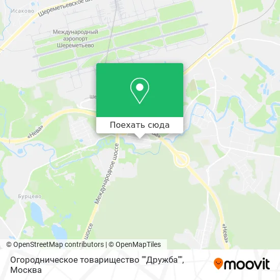 Карта Огородническое товарищество ""Дружба""