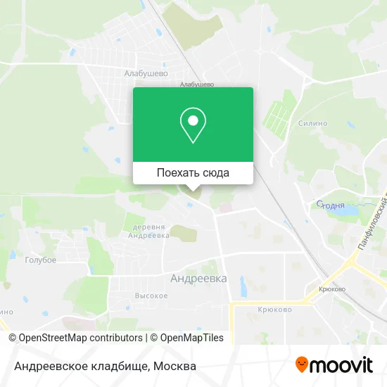 Карта Андреевское кладбище