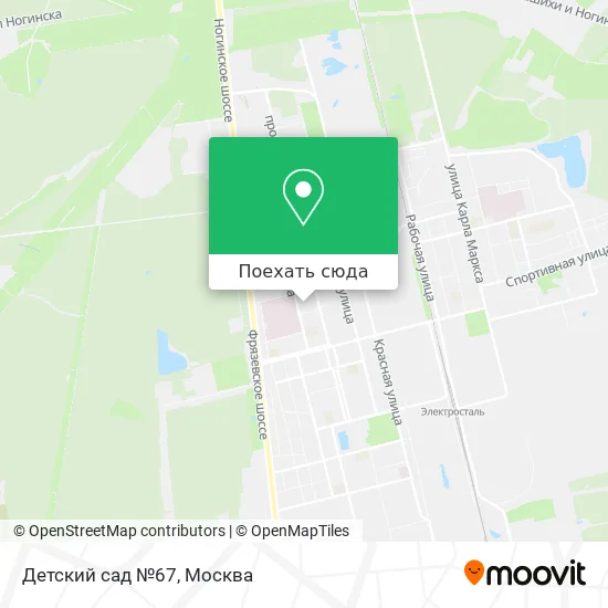 Карта Детский сад №67