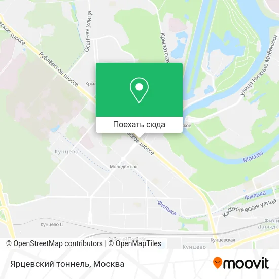 Карта Ярцевский тоннель