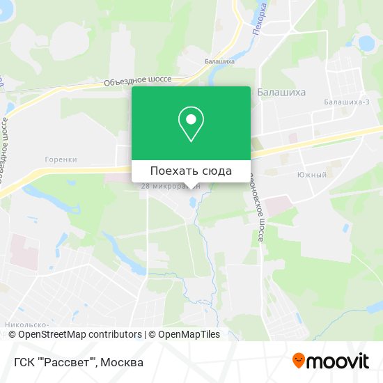 Карта ГСК ""Рассвет""