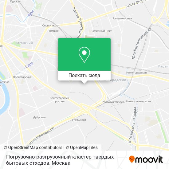 Карта Погрузочно-разгрузочный кластер твердых бытовых отходов