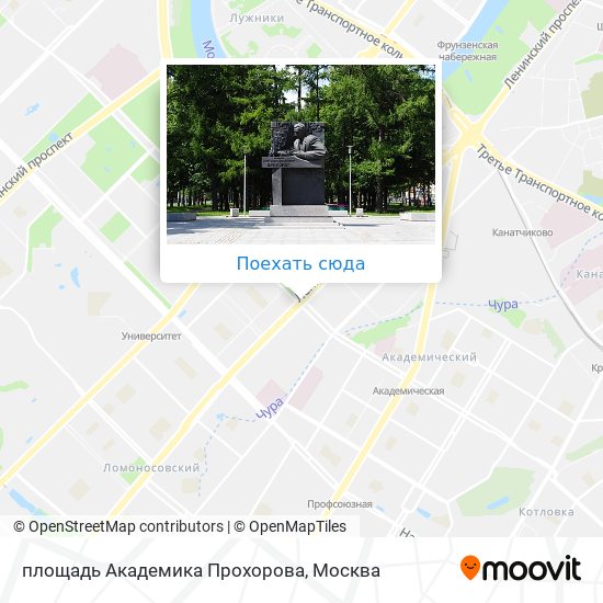 Карта площадь Академика Прохорова
