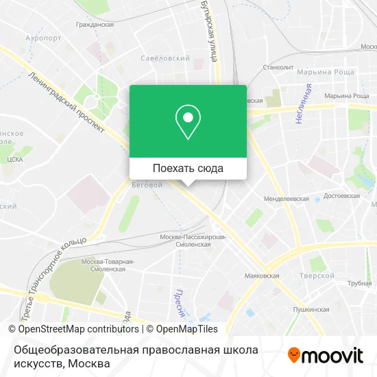 Карта Общеобразовательная православная школа искусств